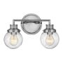 Quintiesse POPPY QN-POPPY2-PC-BATH Wandlamp 2x60W/E27 IP44
