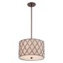 Quoizel BROWN LATTICE QZ-BROWN-LATTICE-P-M Hanglamp 3x60W/E27