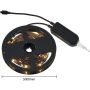 Trio RACER R65555102 LED-strip 1x15w/led 3000k 1250lm ip20