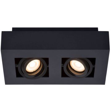 Lucide XIRAX 09119/11/30 Opbouwspot 2x5w/gu10 2200k 320lm ip20