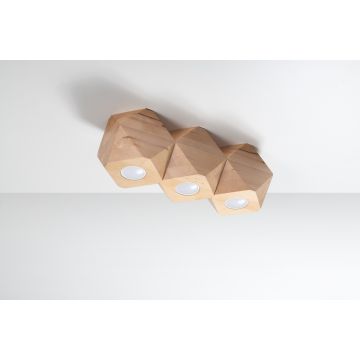 Sollux WOODY 3 SL.1010 Plafondlamp 3x40W/GU10 IP20