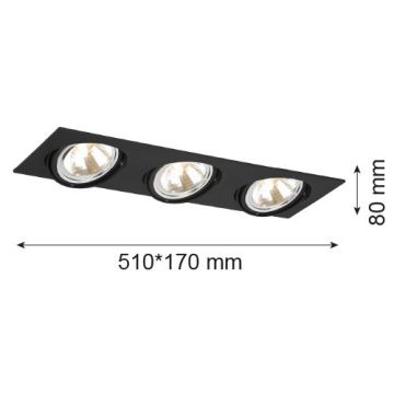 Argon OLIMP 1329 Inbouwspot 3x6W/G9 IP20