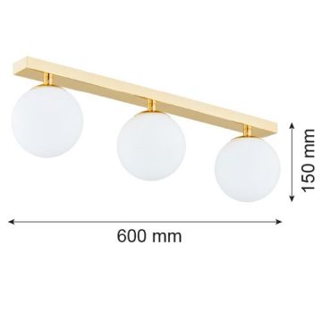 Argon FLAVIO 1414 Plafondlamp 3x7W/E14 IP44