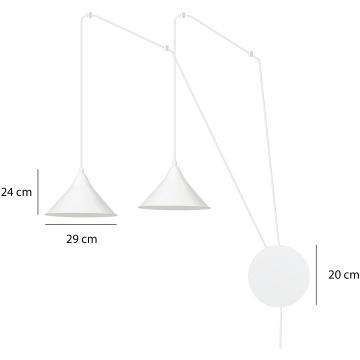 Emibig ABRAMO 159/2 Wandlamp 2x60W/E27 IP20