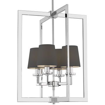 Cosmolight LONDON P04021CH-BK Plafondlamp 4x40W/E14 IP20