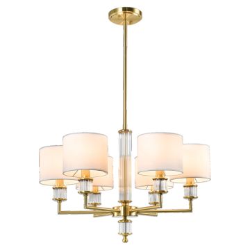 Cosmolight SUTTON P06692BR-WH Plafondlamp 6x40W/E14 ip20