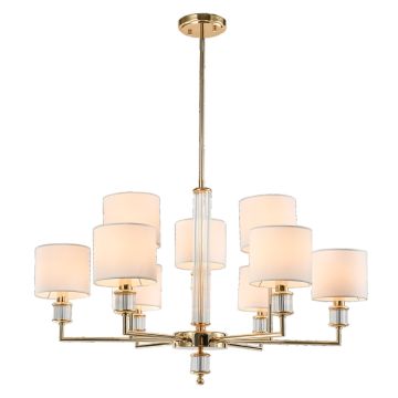 Cosmolight SUTTON P09378AU-WH Plafondlamp 9x40W/E14 ip20