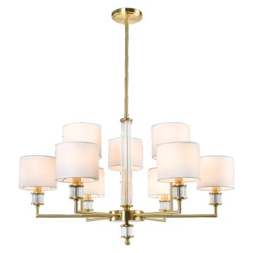 Cosmolight SUTTON P09685BR-WH Plafondlamp 9x40W/E14 ip20
