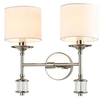 Cosmolight SUTTON W02477NI-WH Wandlamp 2x25W/E14 ip20