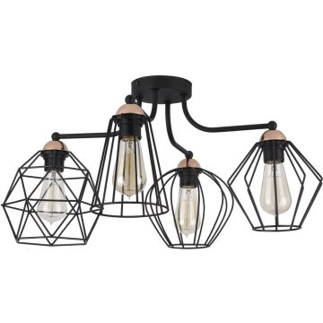 TK Lighting GALAXY 1645 Plafondlamp 4x60W/E27