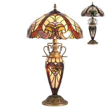 Prezent TIFFANY XX. 1702 Tafellamp 2x60W/E27|1x7W/E14 IP20