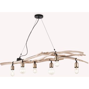 Ideal Lux DRIFTWOOD 180922 Hanglamp 6x60W/E27 ip20