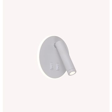 Zuma Line CIRCA W4107-WH Wandlamp 1x5,5W+1x2,5W/LED 3000k 600/170lm ip20
