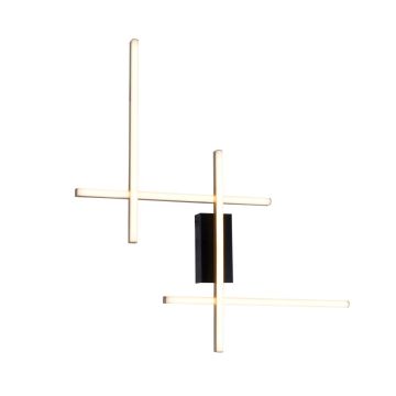 Zuma Line EDGE 22009W4-BK/GD Wandlamp 1x32W/LED 3000K|4000K|6000K 1350lm IP20