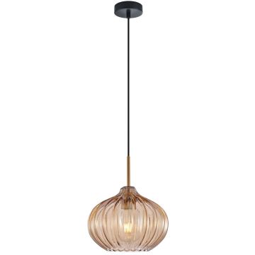 Italux Pansol PND-2940-1S-BRO-AMB Hanglamp 1x40W/E27 IP20