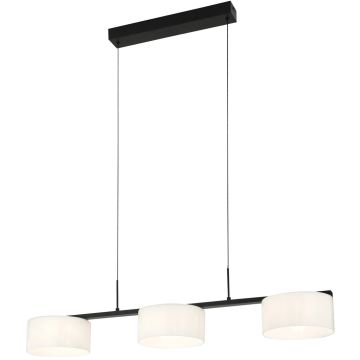 Italux Austis PND-02836-3-BK Hanglamp 1x24W/LED 3000K/4000K/6000K 3700lm IP20