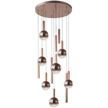 Italux Camino PND-24038-12A-COPP Hanglamp 12x60W/LED 3000K 2469lm IP20