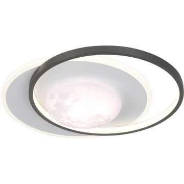 Italux Desulo PLF-02727-M-BK Plafondlamp 1x40W/LED 3000K/4000K/6000K 5300lm IP20