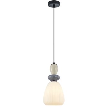 Italux Domali PND-36816-1D-BK-WH Hanglamp 1x40W/E27 IP20