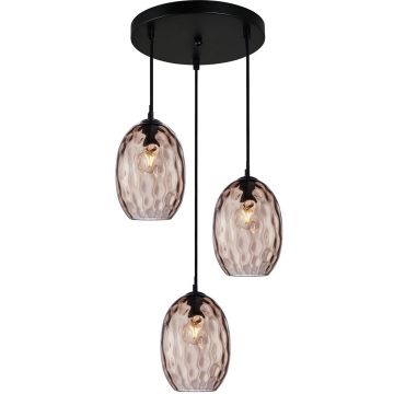 Italux Novala PND-3031-3A-BK-CF Hanglamp 3x40W/E27 IP20