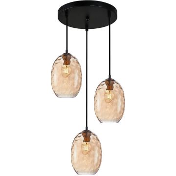 Italux Novala PND-3031-3A-BRO-AMB Hanglamp 3x40W/E27 IP20
