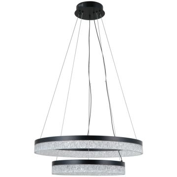Italux Pantal PND-34533-2L-BK Hanglamp 2x36W/LED 3000K/4000K/6000K 2300lm IP20