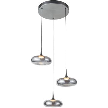 Italux Tenele PND-24028-3A-SILV Hanglamp 3x21W/LED 3000K 1300lm IP20