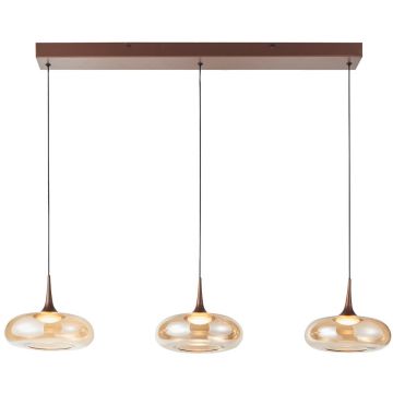 Italux Tenele PND-24028-3B-COPP Hanglamp 3x21W/LED 3000K 1300lm IP20