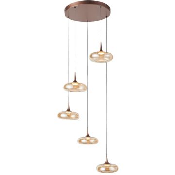 Italux Tenele PND-24028-5A-COPP Hanglamp 5x35W/LED 3000K 1514lm IP20