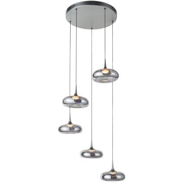 Italux Tenele PND-24028-5A-SILV Hanglamp 5x35W/LED 3000K 1514lm IP20