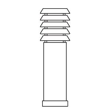 Norlys ALTA 293BC Vloerlamp 1x9W/E27 IP65