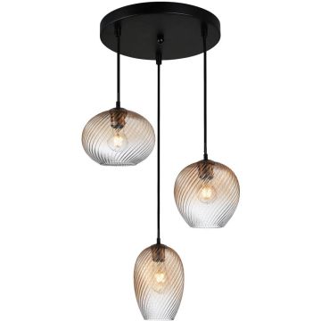 Italux Alias PND-3672-3A-BRO-AMB Hanglamp 3x40W/E27 IP20