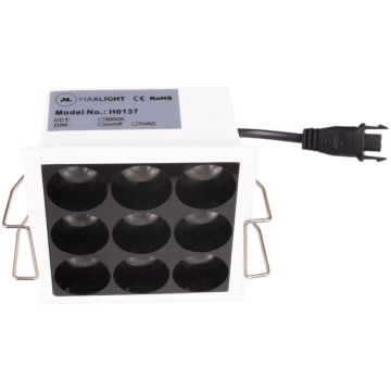 Maxlight X-LINE H0137 Inbouwspot 9x10w/led 3000k 700lm ip20