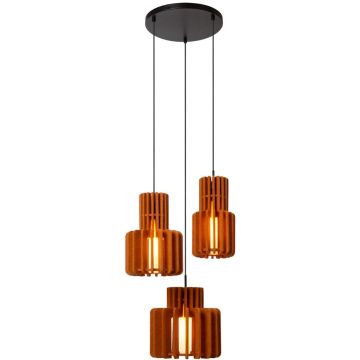 Lucide ROLLO 45491/13/55 Hanglamp 3x40w/e27 ip20