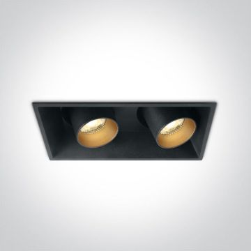 One Light The Recessed Cylinders 51211C/B/W Inbouwspot 2x11W/LED 3000K 820lm IP20