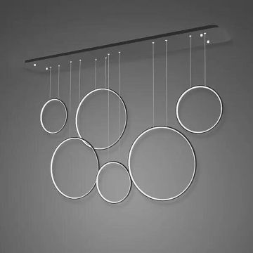 Altavola Design Ledowe okręgi LA076/P_180_in_3k_black Hanglamp 6x130W/LED 3000K 7800lm IP44