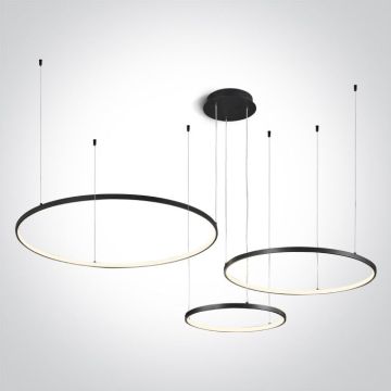 One Light Decorative 63150B/B/W Hanglamp 1x65W/LED 3000K 4800lm IP20