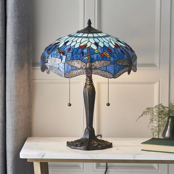 Endon DRAGONFLY BLUE 64089 Tafellamp 2x60W/E27 IP20