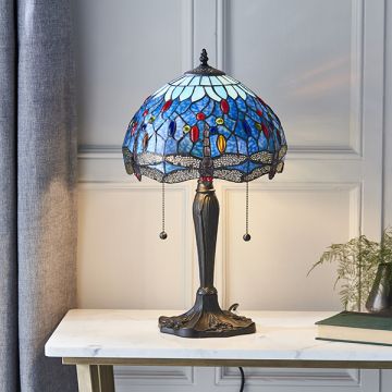 Endon DRAGONFLY BLUE 64090 Tafellamp 2x60W/E27 IP20