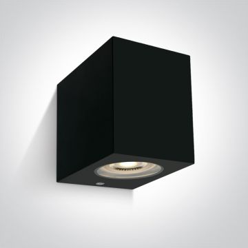 One Light Outdoor Cube 67142H/B Wandlamp 1x6W/GU10 IP65