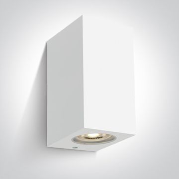 One Light Outdoor Cube 67142K/W Wandlamp 2x6W/GU10 IP65