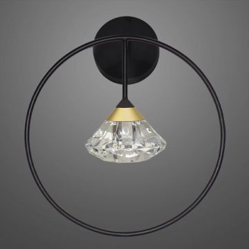 Altavola Design Tiffany LA059/W_black Wandlamp 1x1x3W/LED 3000K 180lm IP20