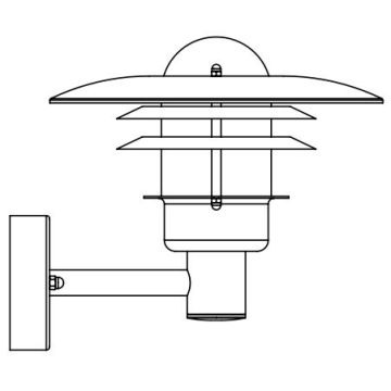 Norlys LARVIK 690BC Wandlamp 1x9W/E27 IP55