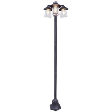 Lutec CATE 7264230213 Straatlantaarn 3x60w/e27 ip44
