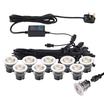Endon IKONPRO CCT 73348 Inrijlamp 10x0,75W/LED 3000K/4000K 280LM IP67