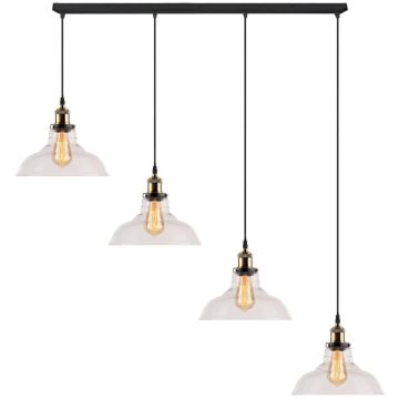 Altavola Design NEW YORK LOFT LA040/CL4_clear Hanglamp 4x40W/E27 IP20
