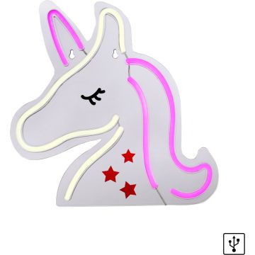 Paul Neuhaus NEON-UNICORN 85025-70 Wandlamp 1x8,5W/LED multikolor 7lm ip20