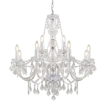 Endon CLARENCE 308-8-4CL Kroonluchter 12x60W/E14 IP20