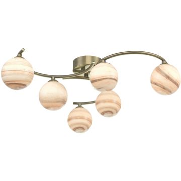 Dar Lighting ATIYA ATI6475-07 Plafondlamp 6x40W/G9