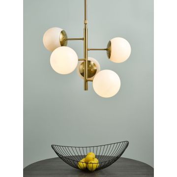 Dar Lighting BOMBAZINE BOM0535 Hanglamp 5x40W/E14